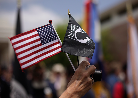 POW-MIA flags