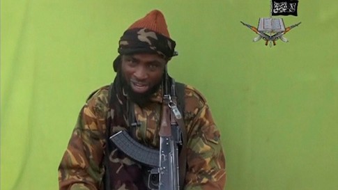 Boko Haram leader Abubakar Shekau speaks at an unknown location in this still image taken from an undated video released by Boko Haram