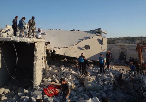 A U.S. airstrike against the al Qaeda group Khorason in Kafr Daryan in northwestern Syria