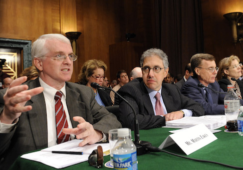 Center for Responsible Lending Chief Executive Officer Martin Eakes testifies on Capitol Hill in Washington, Thursday, Nov. 13, 2008