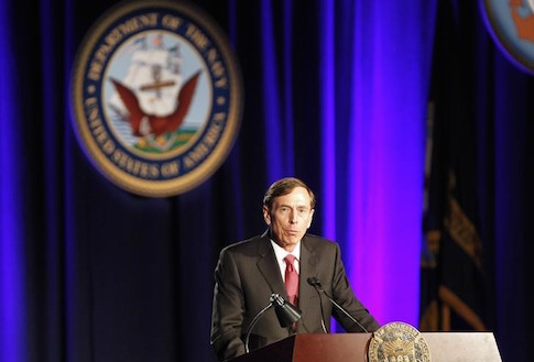 Former CIA Director and retired general David H. Petraeus speaks as the keynote speaker at the University of Southern California annual dinner for veterans and ROTC students, in Los Angeles, California March 26, 2013