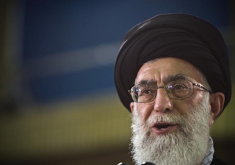 Iran's Supreme Leader Ayatollah Ali Khamenei speaks live on television after casting his ballot in the Iranian presidential election in Tehran