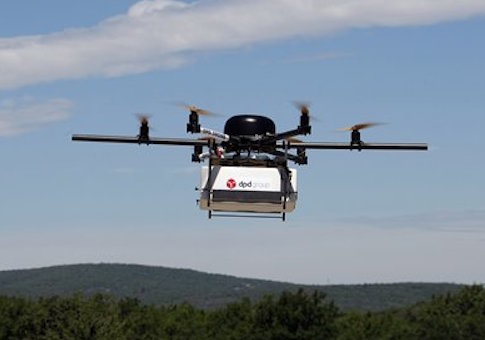 Drone flying in France