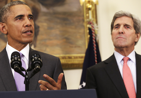 Barack Obama and John Kerry