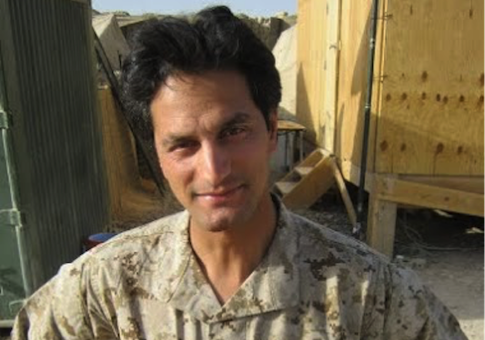 Kazikhani at Camp Delaram where he embedded with Marines