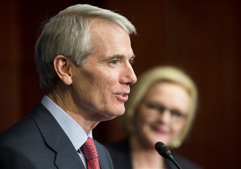 Sens. Rob Portman (R., Ohio) and Claire McCaskill (D., Mo.)