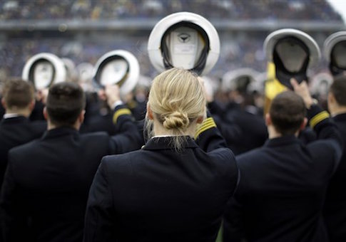 A female U.S. Naval Academy midshipman