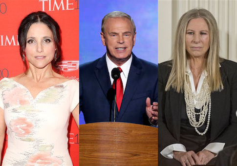 Julia Louis-Dreyfus, Ted Strickland, Barbra Streisand