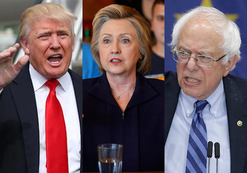 Trump Hillary Bernie