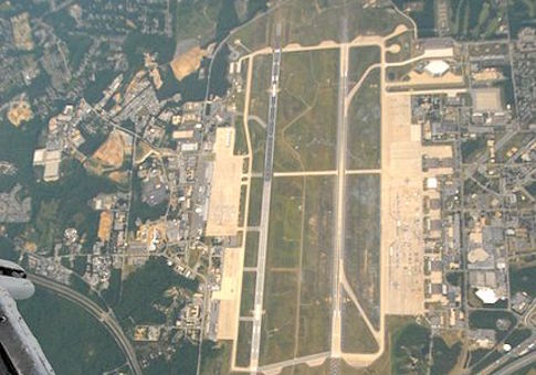Aerial view of U.S. Joint Base Andrews