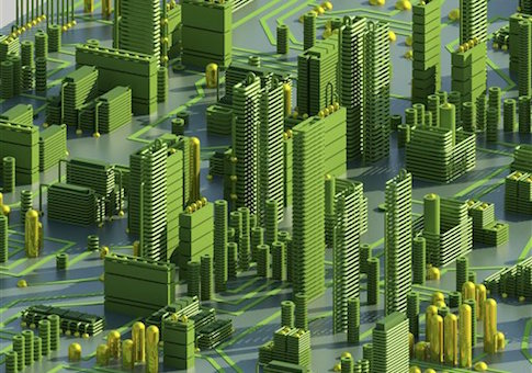 Circuit city, computer artwork
