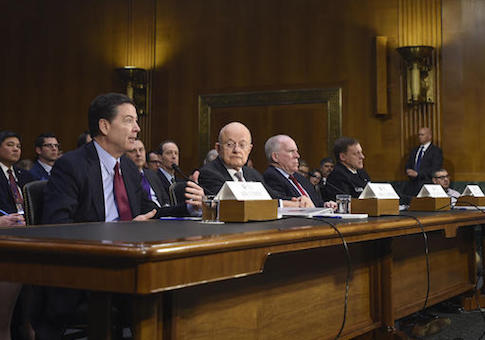Agency chiefs testify to Senate Intelligence Committee on Russia's intelligence activities