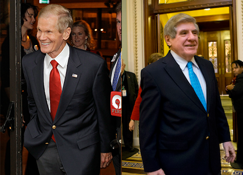 Sen. Bill Nelson (left), former senator Ben Nelson