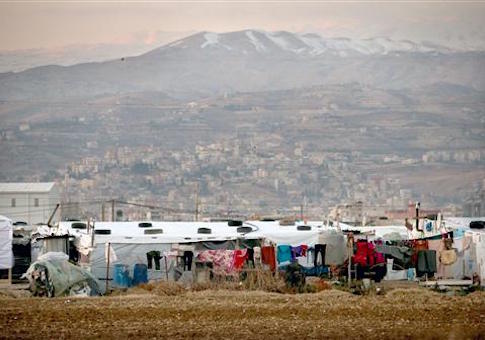 Syria refugee camp in Lebanon