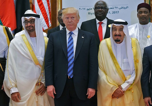 US President Donald Trump and Saudi Arabia's King Salman bin Abdulaziz al-Saud and Crown Prince of Abu Dhabi Mohammed bin Zayed Al Nahyan /US President Donald Trump and Saudi Arabia's King Salman bin Abdulaziz al-Saud and Crown Prince of Abu Dhabi Mohammed bin Zayed Al Nahyan /