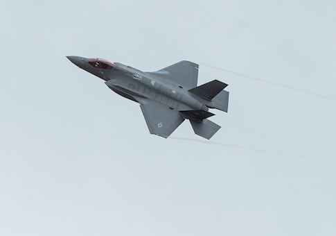 A US F-35A Lightning II aircraft at Amari Air Base, Estonia