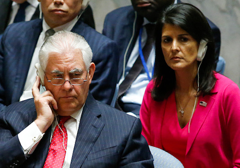 Secretary of State Rex Tillerson and Ambassador to the UN Nikki Haley