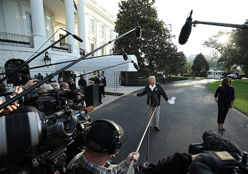 President Trump Departs White House En Route To Puerto Rico