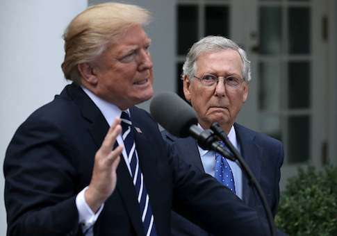 President Trump And Sen. Mitch McConnell Address Media After Working Lunch