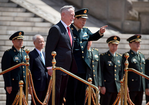 Defense Secretary Jim Mattis and Chinese Defense Minister Wei Fenghe