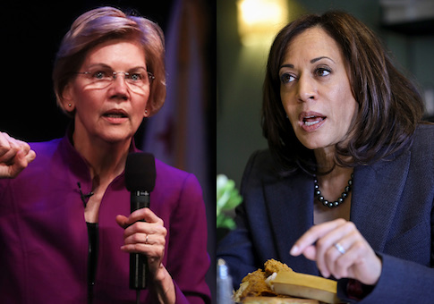 Elizabeth Warren, Kamala Harris