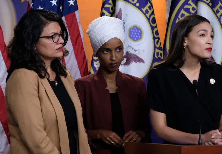 Reps. Rashida Tlaib, Ilhan Omar, and Alexandria Ocasio-Cortez