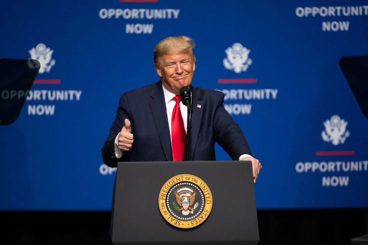 President Trump Speaks At Opportunity Now Summit In North Carolina