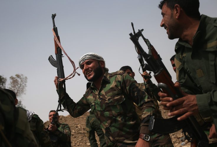 Volunteers from the Shia Badr Brigade