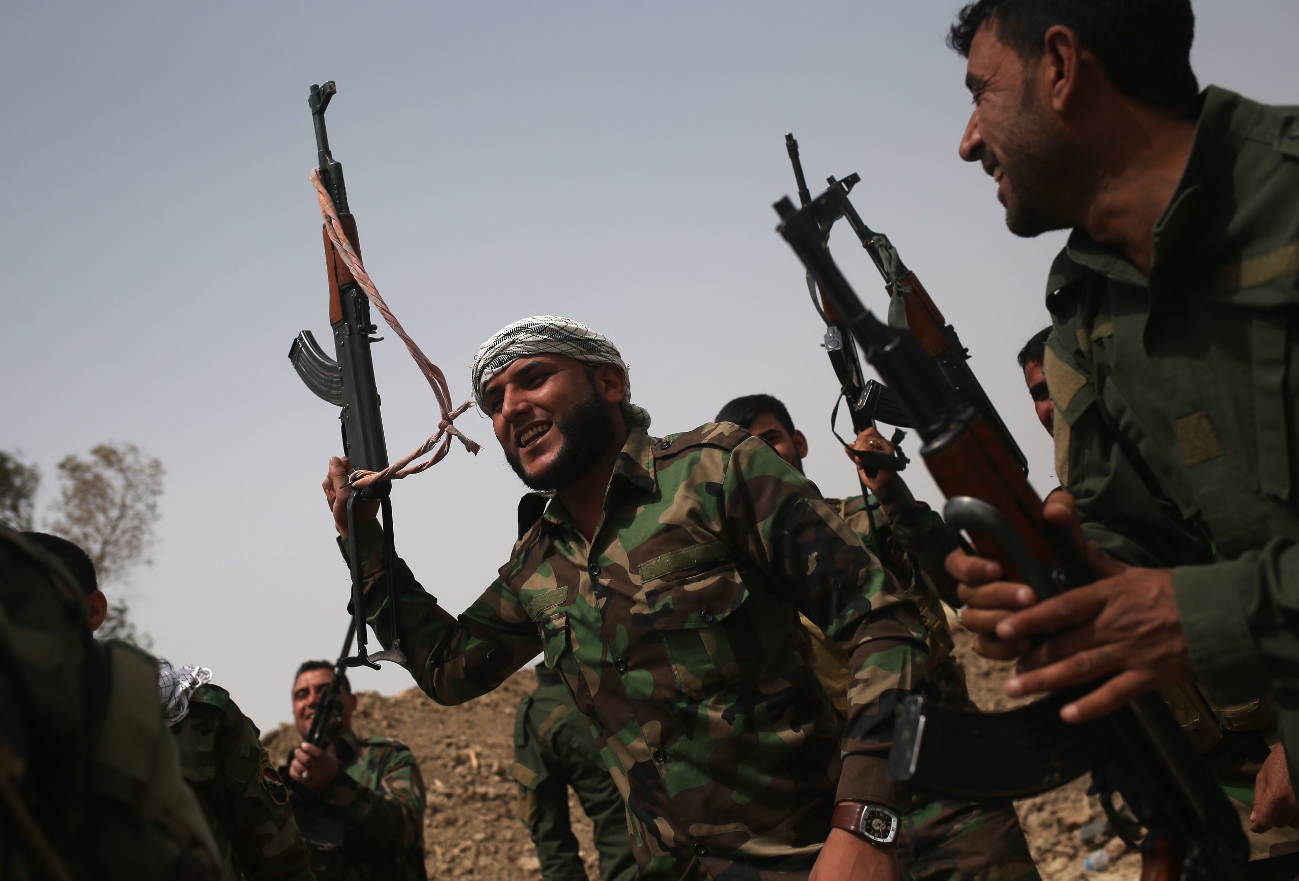 Volunteers from the Shia Badr Brigade
